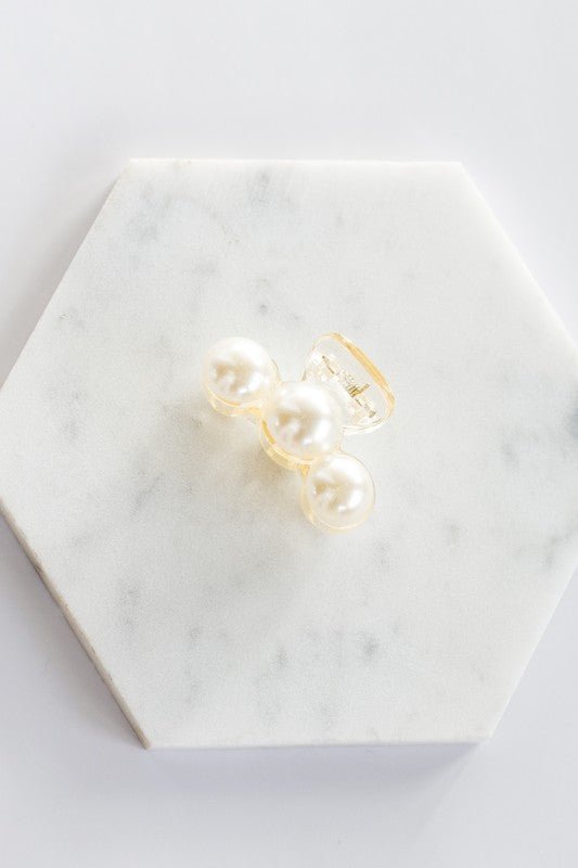 Pearl Hair Claw Clip Set - 2PK - Global Village Kailua Boutique