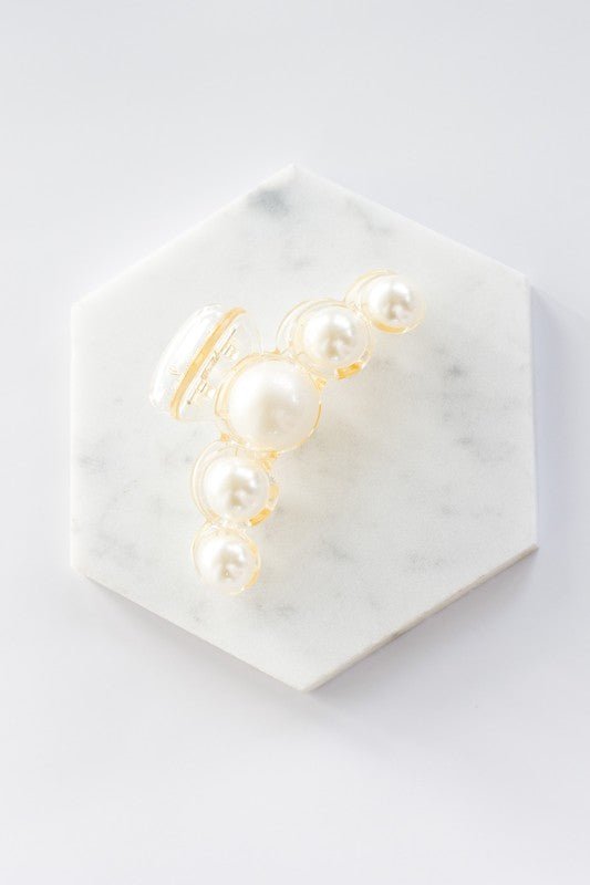 Pearl Hair Claw Clip Set - 2PK - Global Village Kailua Boutique