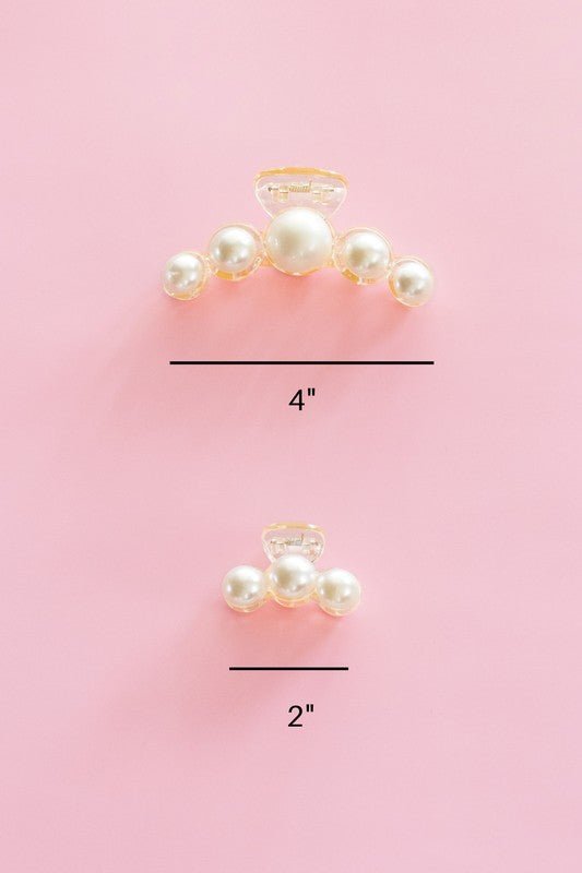 Pearl Hair Claw Clip Set - 2PK - Global Village Kailua Boutique