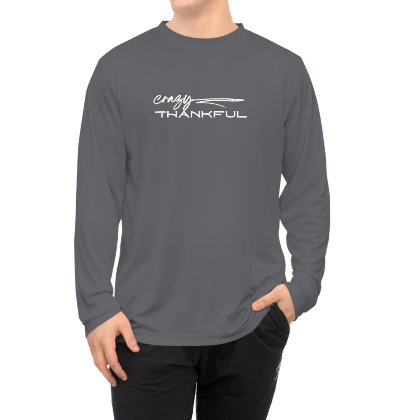 Performance Long Sleeve Crazy Thankful - Global Village Kailua Boutique