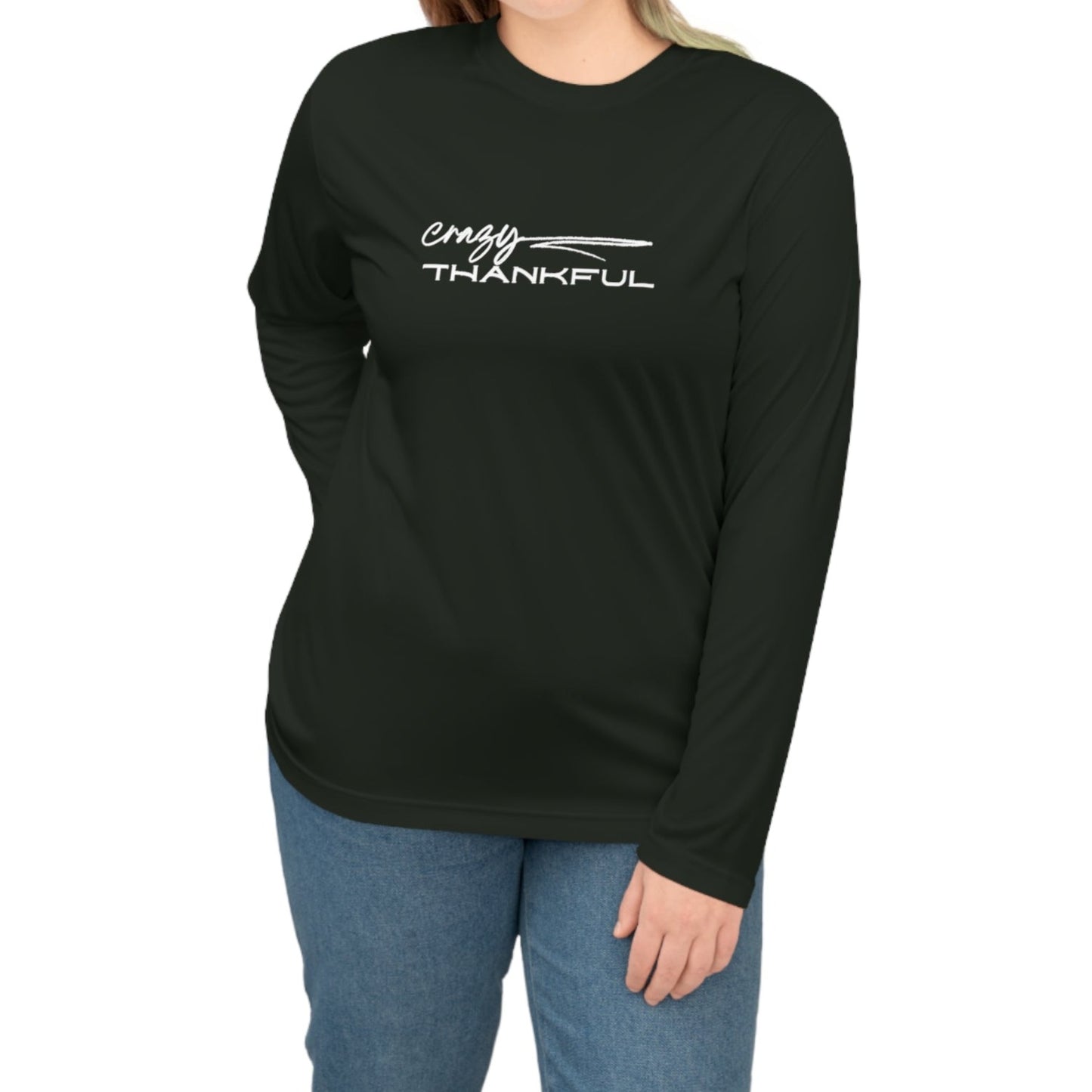 Performance Long Sleeve Crazy Thankful - Global Village Kailua Boutique