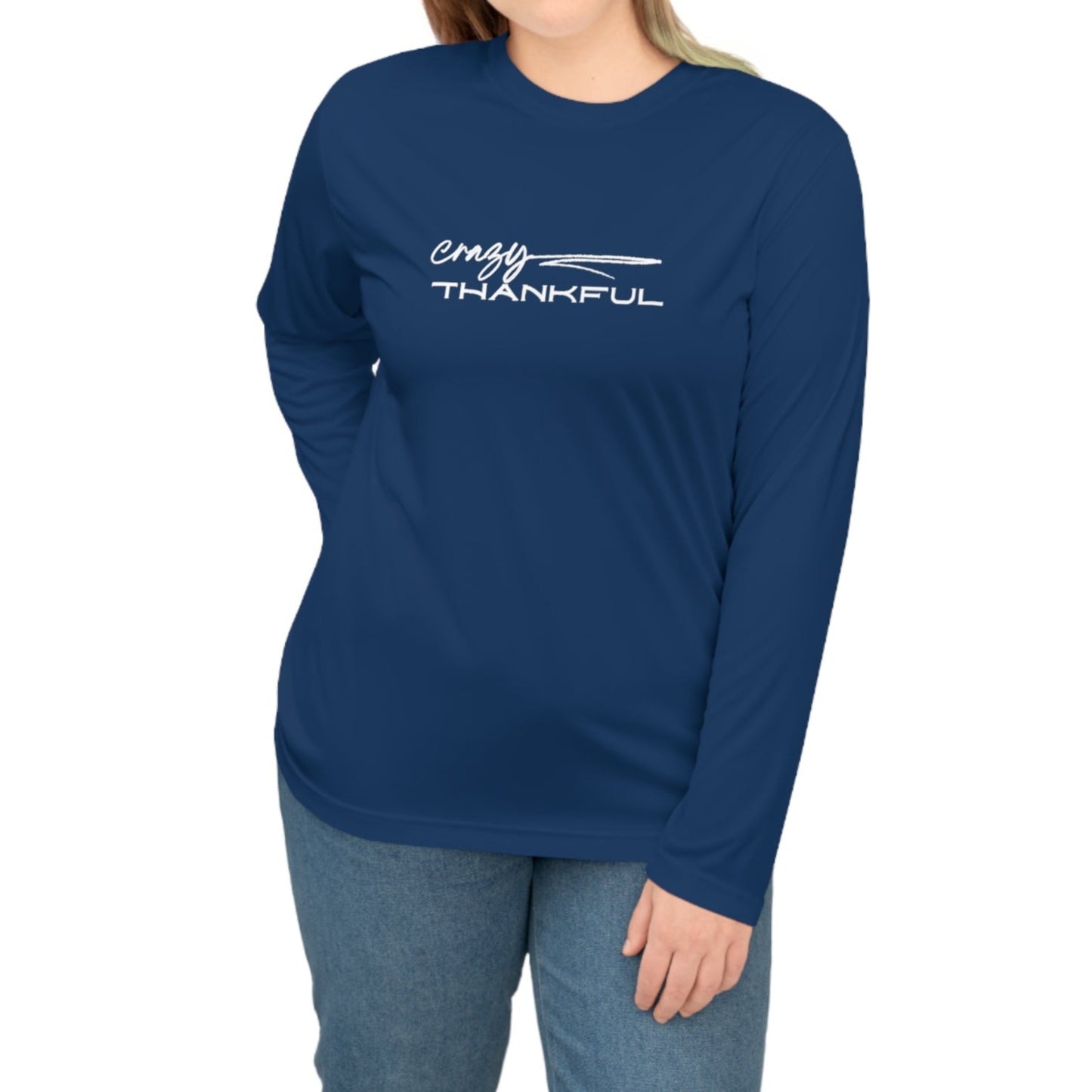Performance Long Sleeve Crazy Thankful - Global Village Kailua Boutique