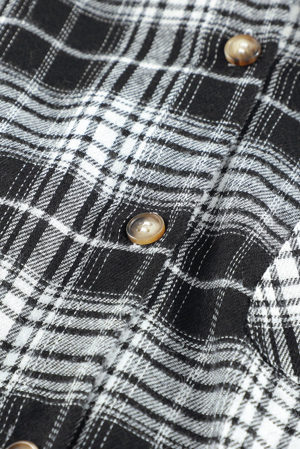 Plaid Drawstring Hooded Shirt Jacket - Global Village Kailua Boutique
