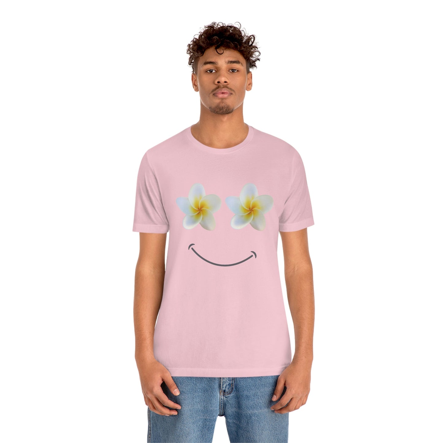 Plumeria Happy Face Unisex Jersey Tee - Global Village Kailua Boutique