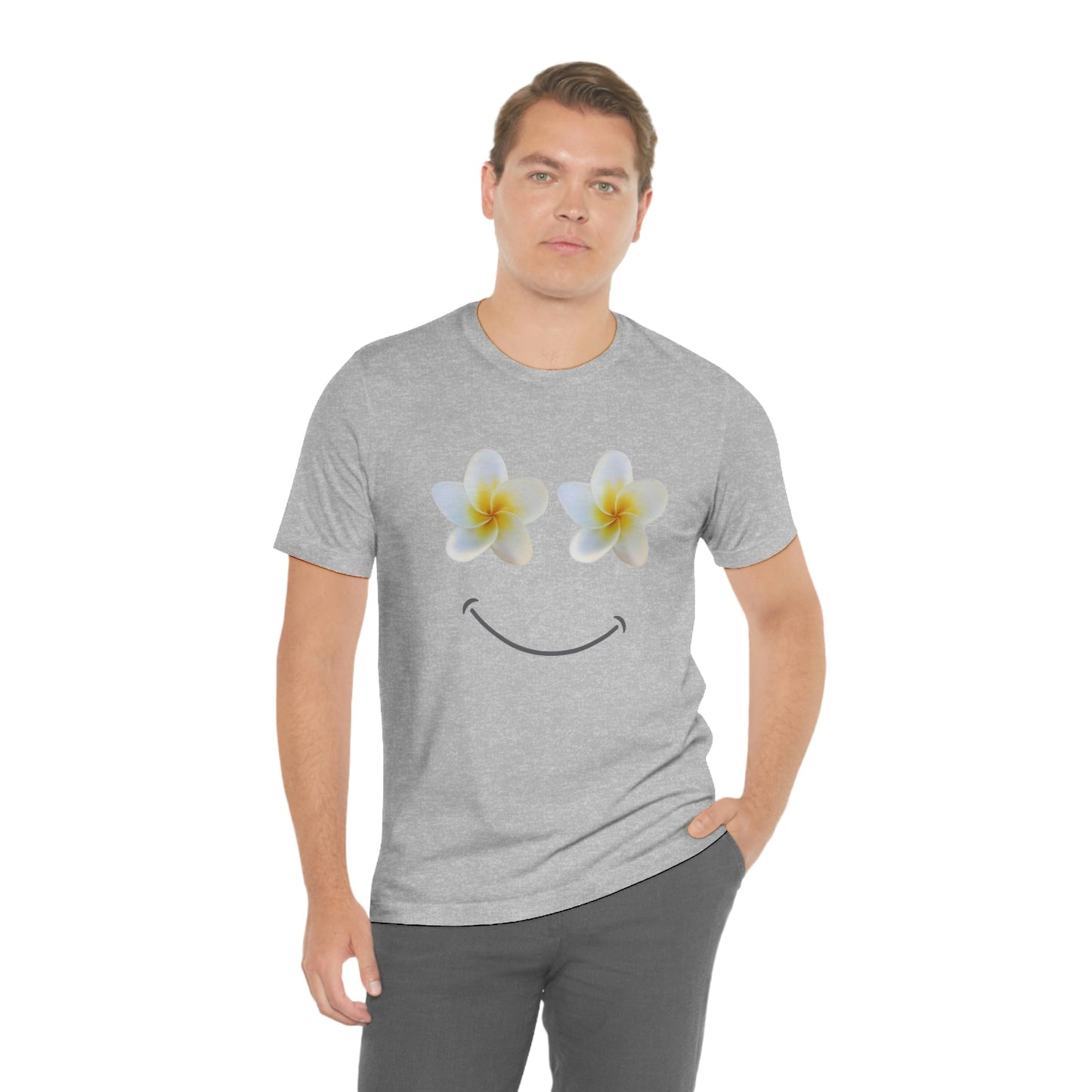 Plumeria Happy Face Unisex Jersey Tee - Global Village Kailua Boutique