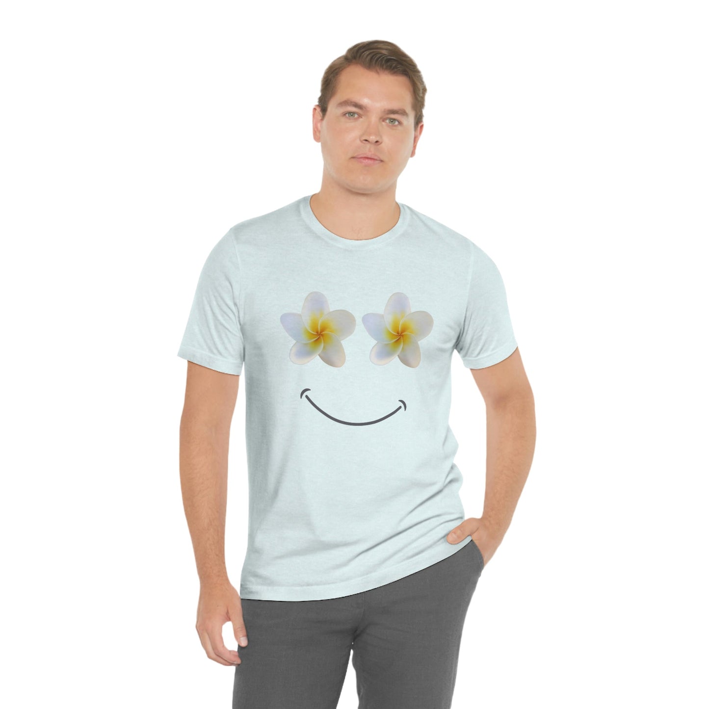 Plumeria Happy Face Unisex Jersey Tee - Global Village Kailua Boutique