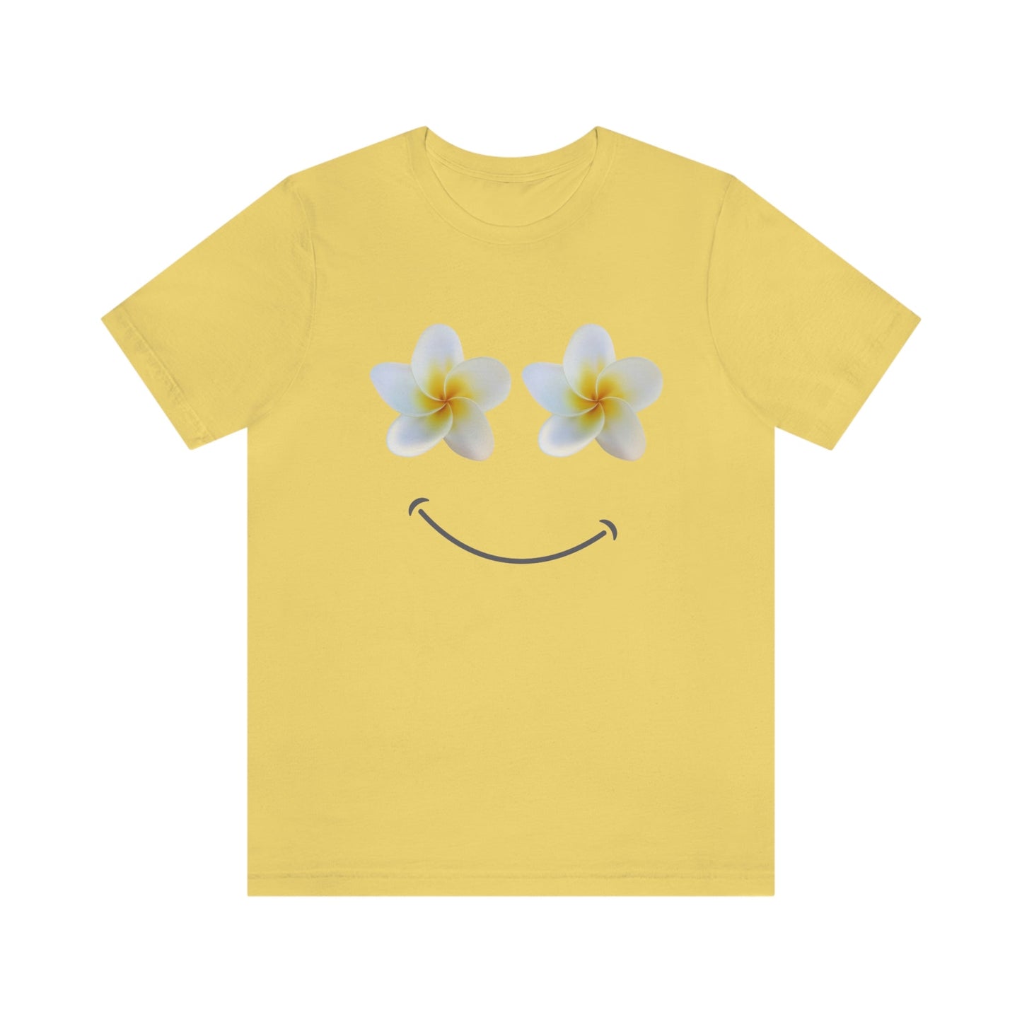 Plumeria Happy Face Unisex Jersey Tee - Global Village Kailua Boutique