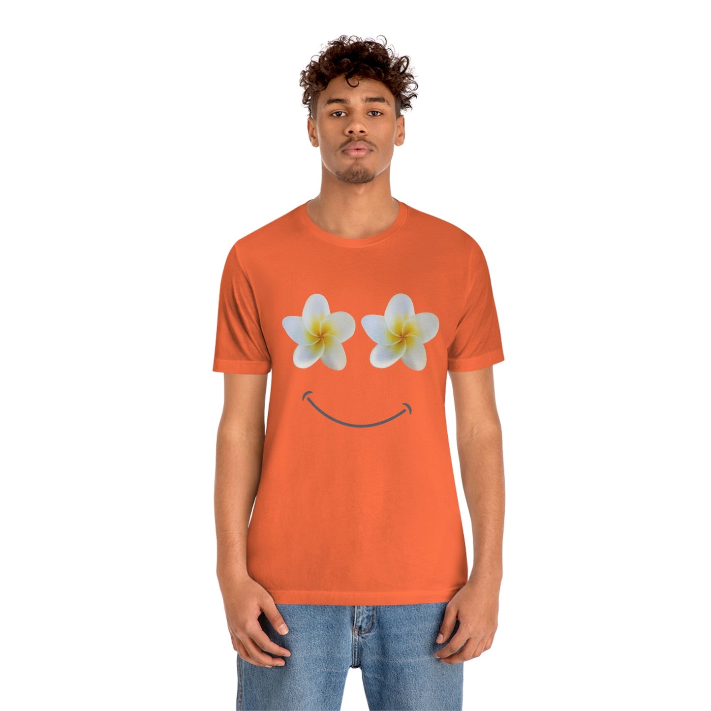 Plumeria Happy Face Unisex Jersey Tee - Global Village Kailua Boutique