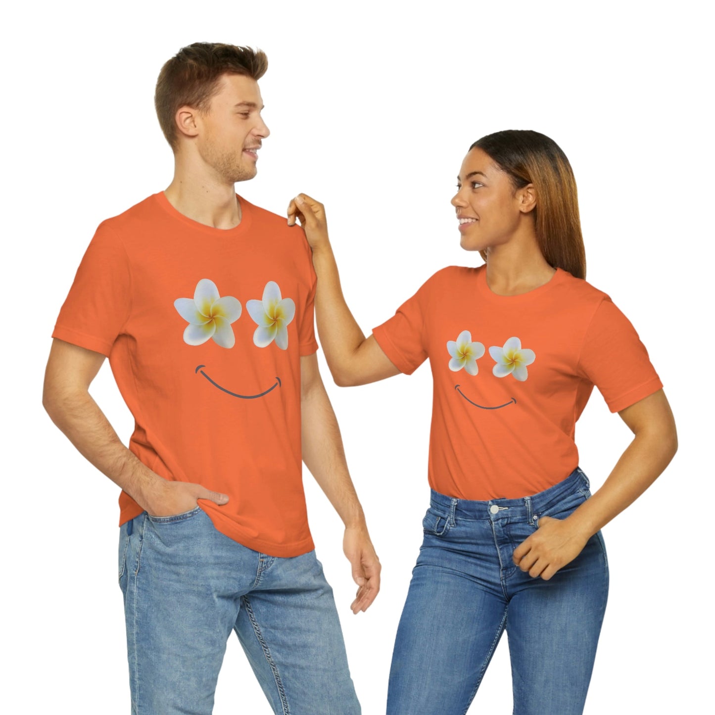 Plumeria Happy Face Unisex Jersey Tee - Global Village Kailua Boutique