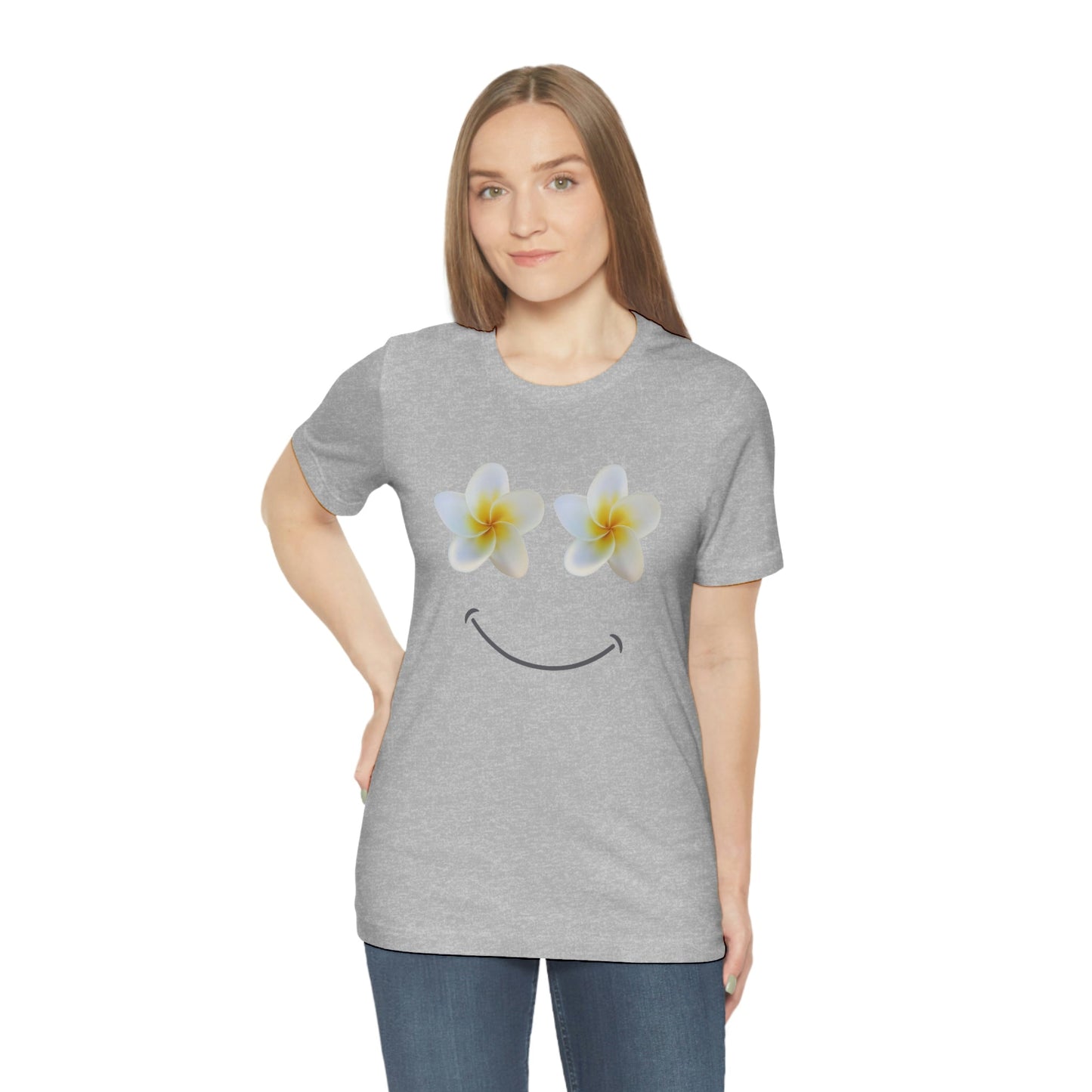 Plumeria Happy Face Unisex Jersey Tee - Global Village Kailua Boutique