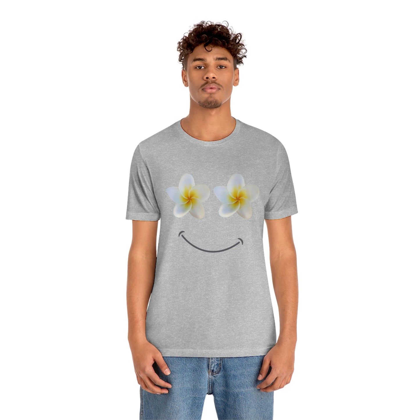 Plumeria Happy Face Unisex Jersey Tee - Global Village Kailua Boutique