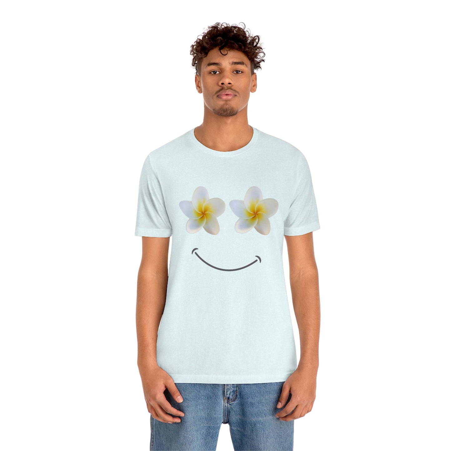 Plumeria Happy Face Unisex Jersey Tee - Global Village Kailua Boutique