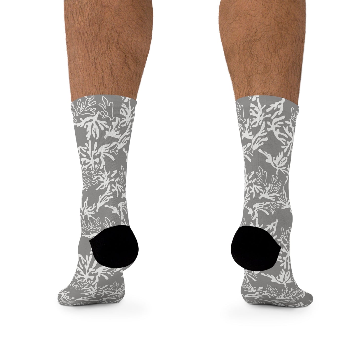Recycled Poly Socks Coral Sharkskin Grey - Global Village Kailua Boutique