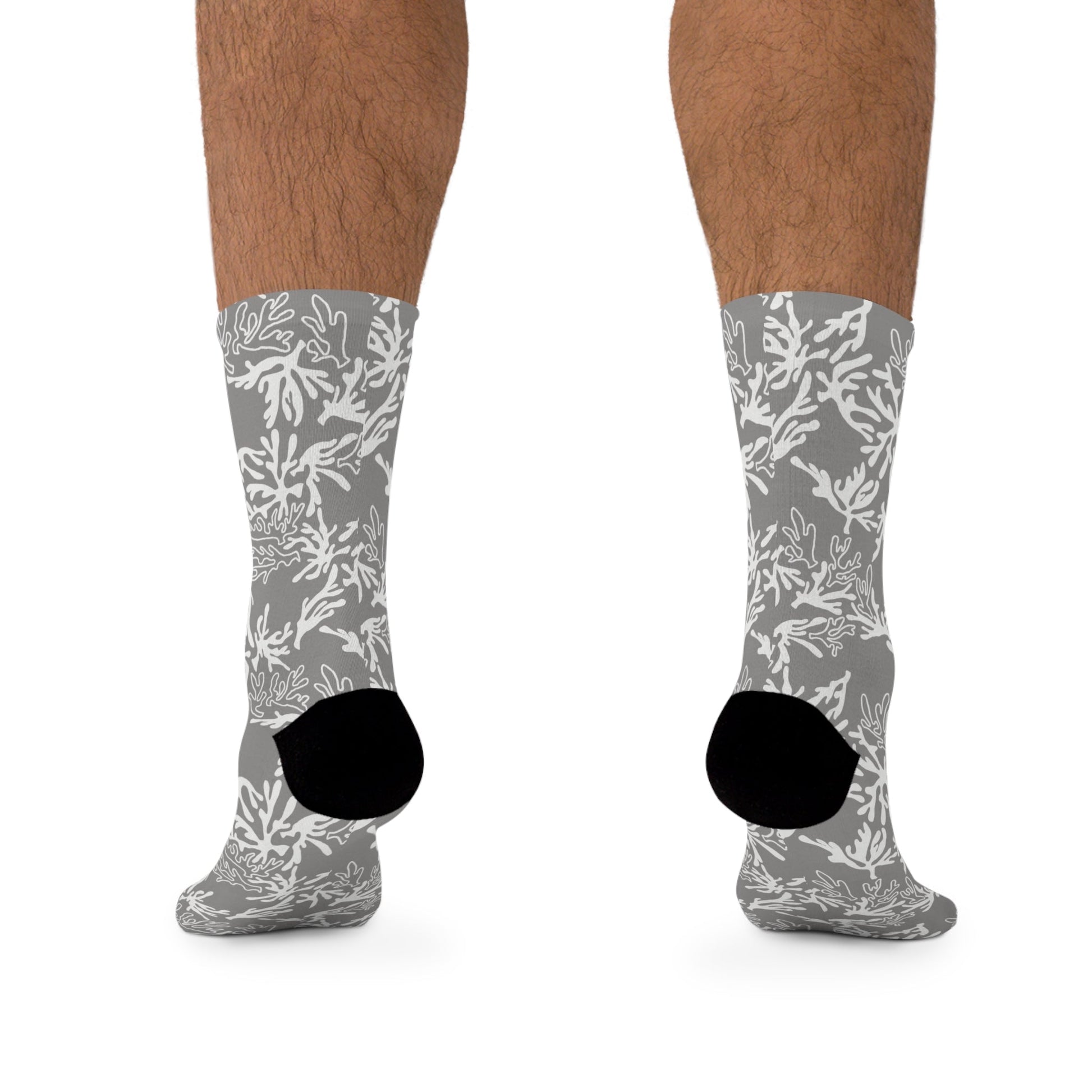 Recycled Poly Socks Coral Sharkskin Grey - Global Village Kailua Boutique