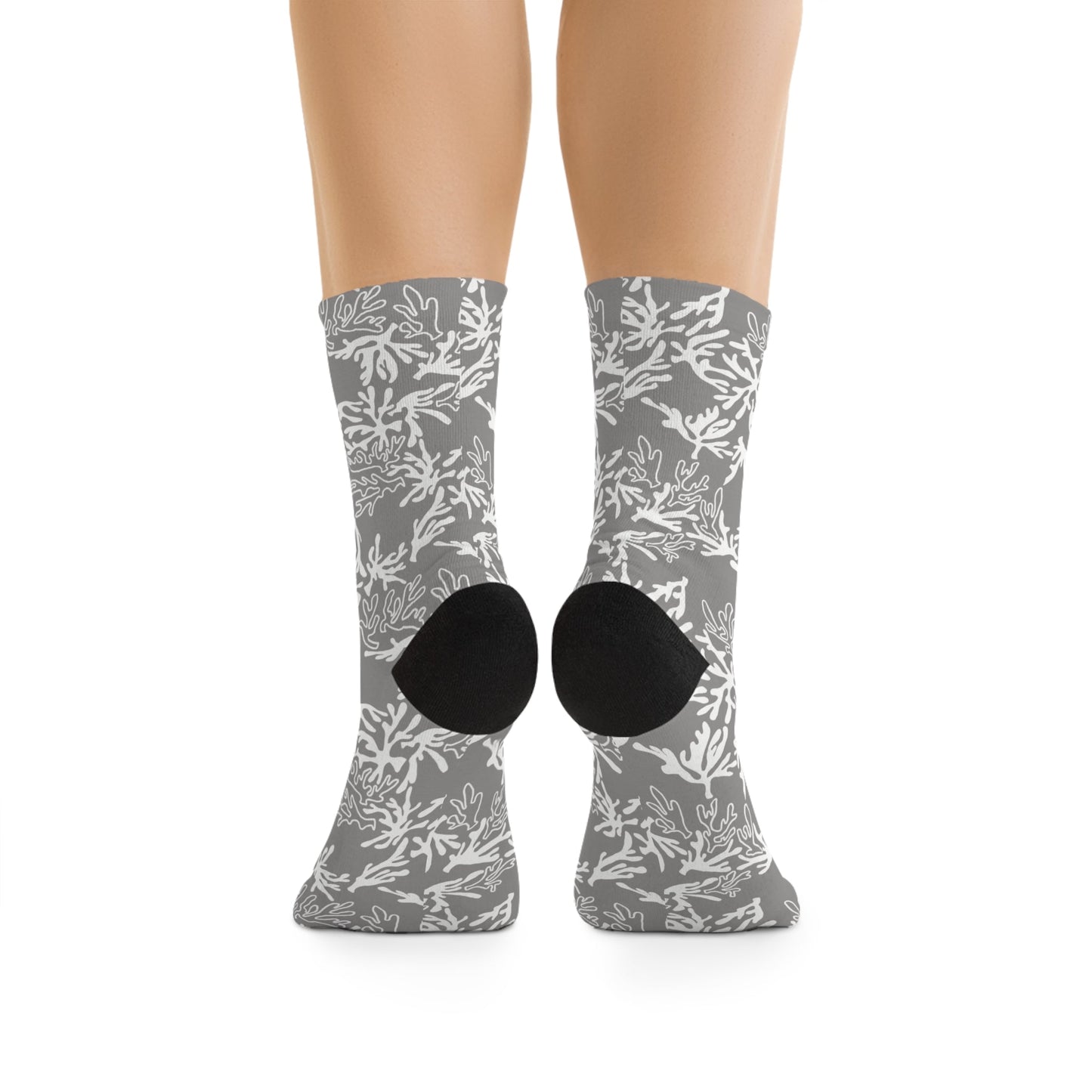 Recycled Poly Socks Coral Sharkskin Grey - Global Village Kailua Boutique