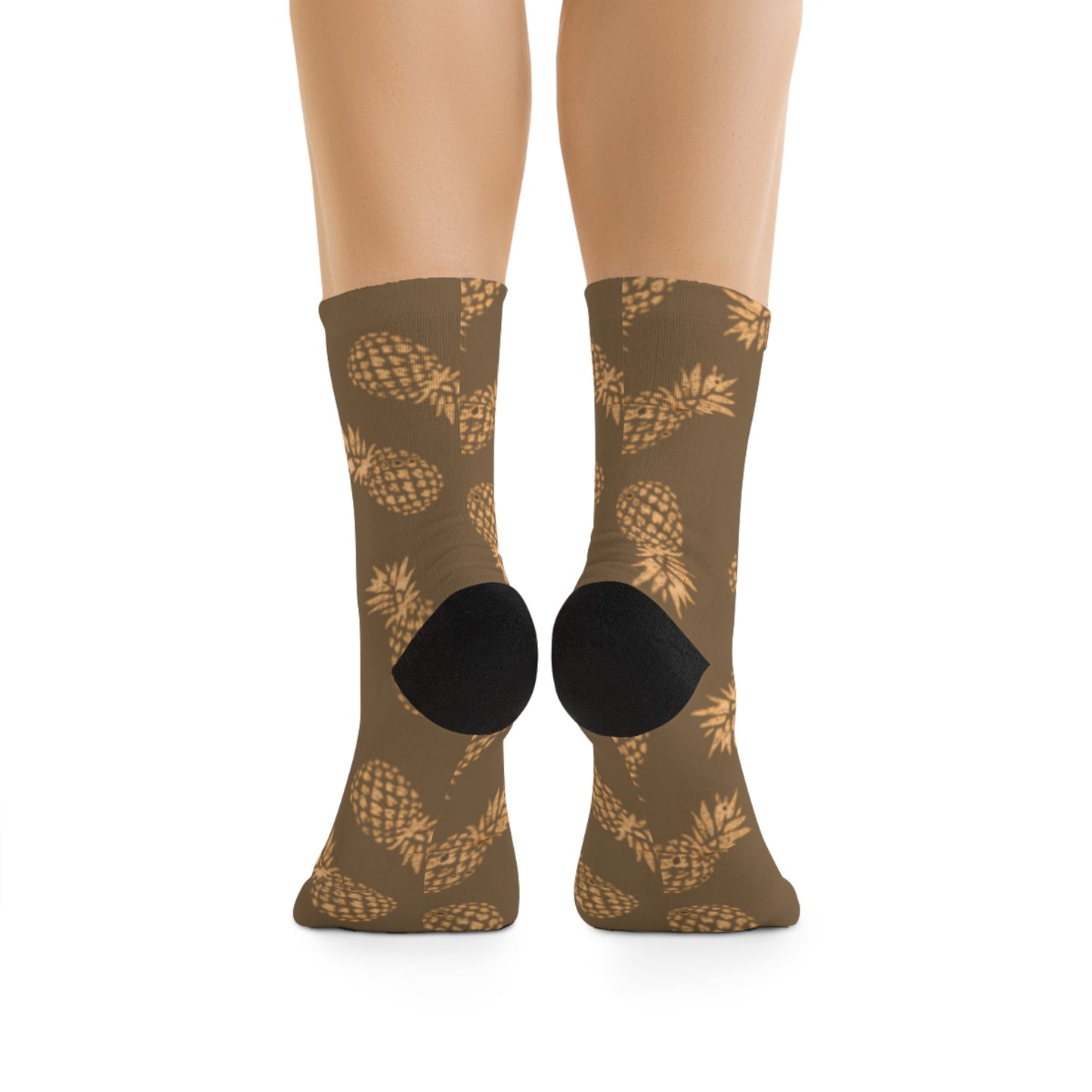Recycled Poly Socks Pineapple Mocha - Global Village Kailua Boutique