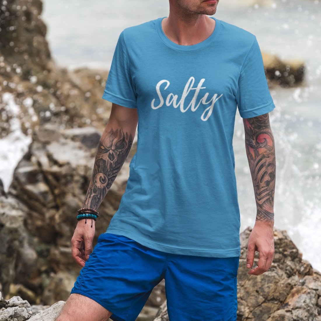 Salty Triblend Crew Tee Global Village Kailua Boutique