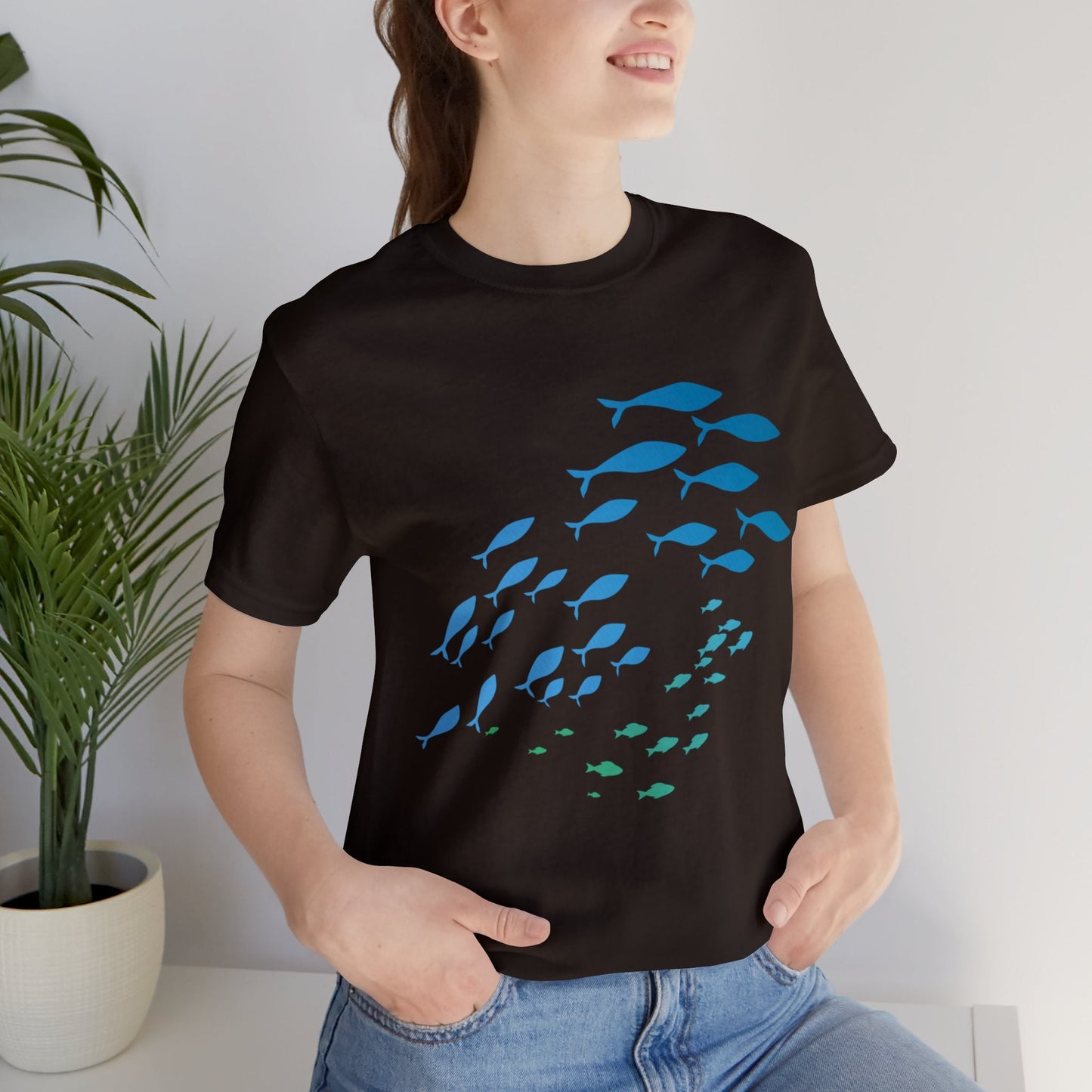 School of Fish Unisex Jersey Tee - Global Village Kailua Boutique