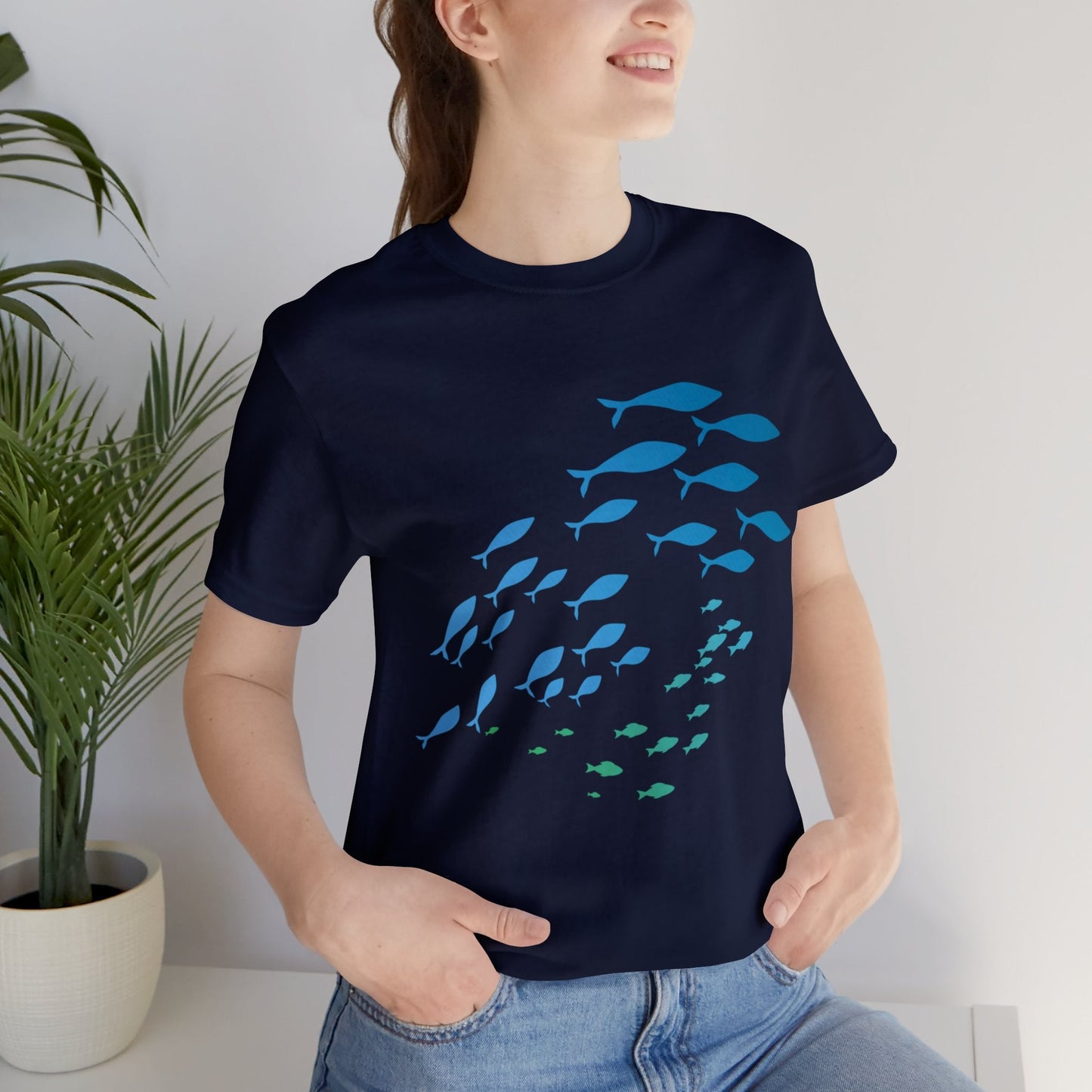 School of Fish Unisex Jersey Tee - Global Village Kailua Boutique
