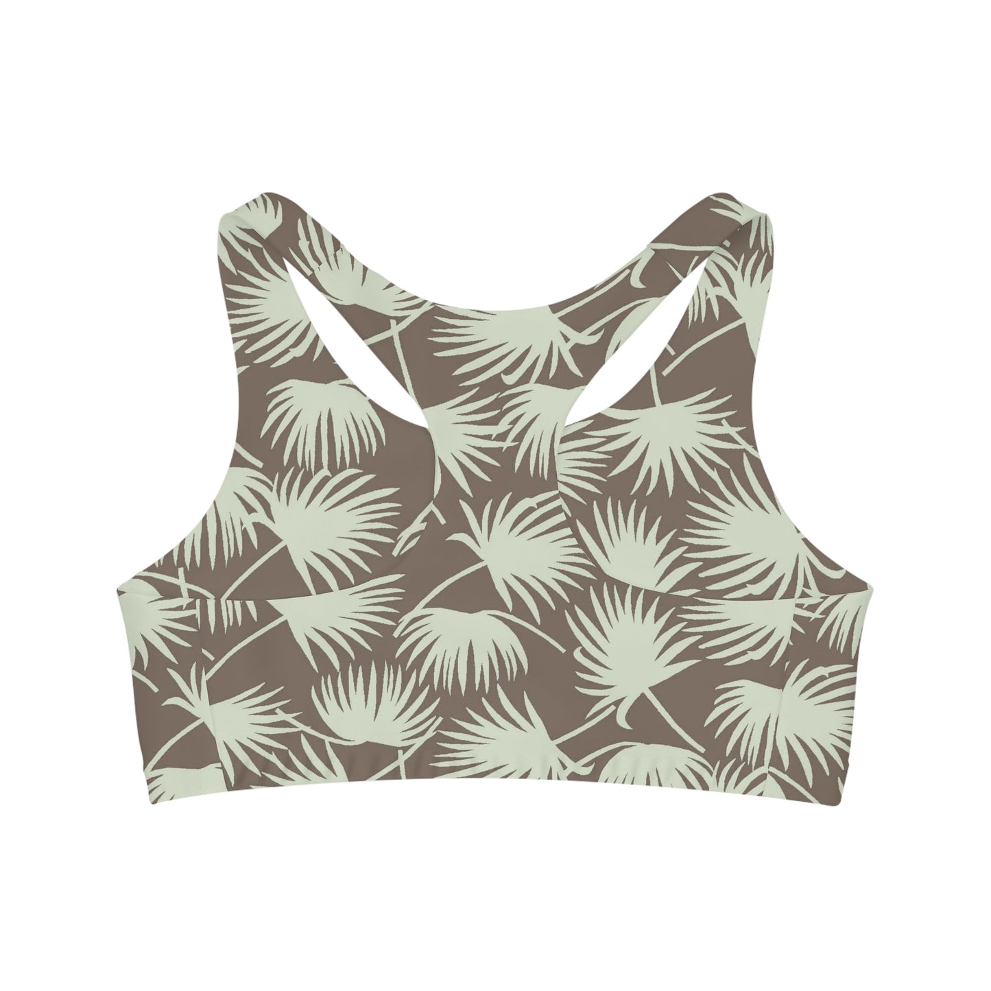 Seamless Sports Bra Fan Palm Mint - Global Village Kailua Boutique