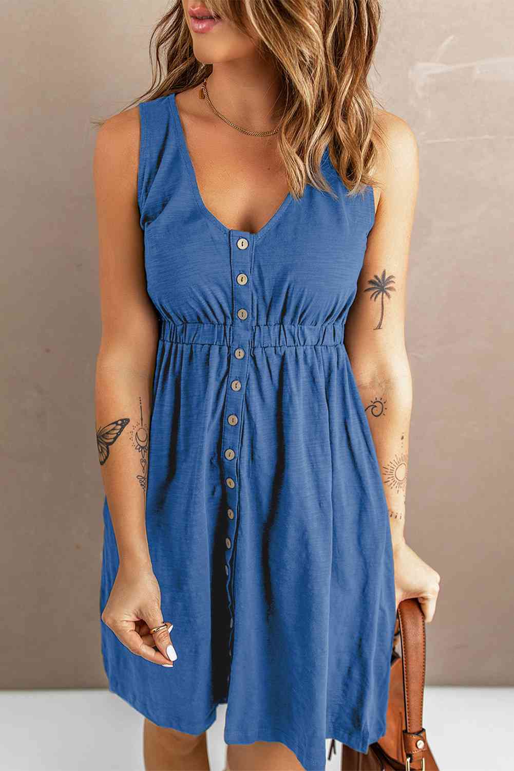 Sleeveless Button Down Magic Dress - Global Village Kailua Boutique