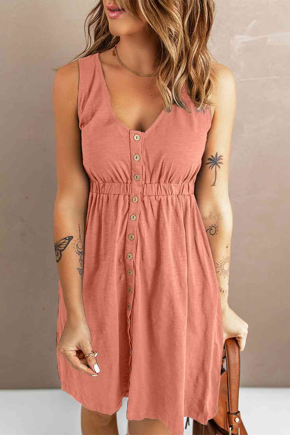 Sleeveless Button Down Magic Dress - Global Village Kailua Boutique