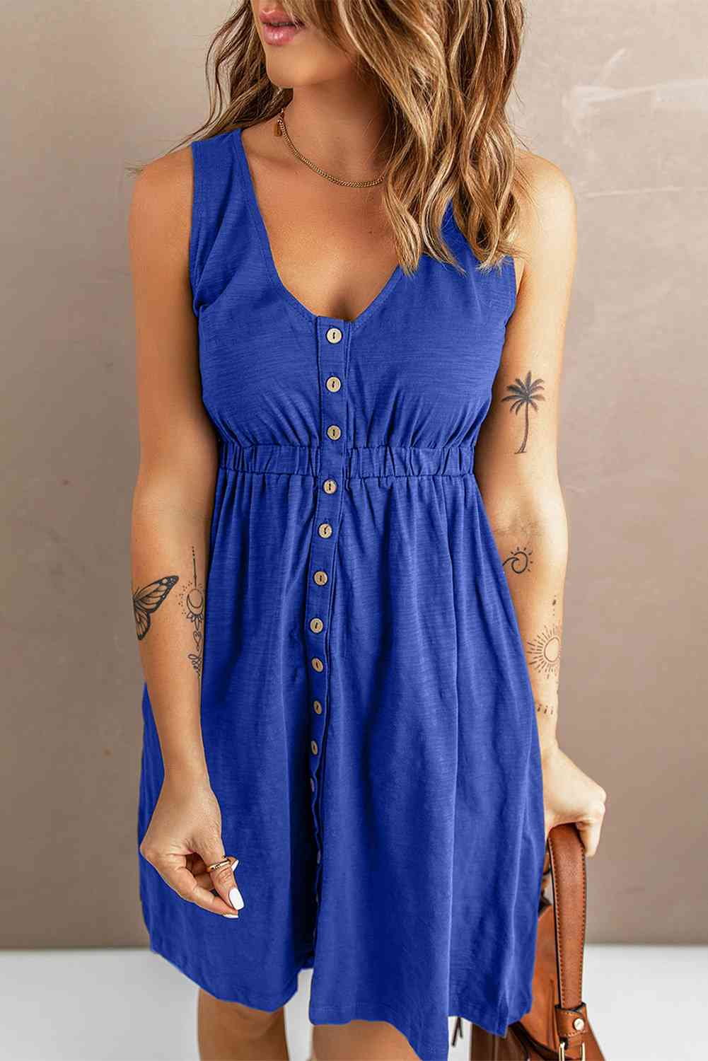 Sleeveless Button Down Magic Dress - Global Village Kailua Boutique