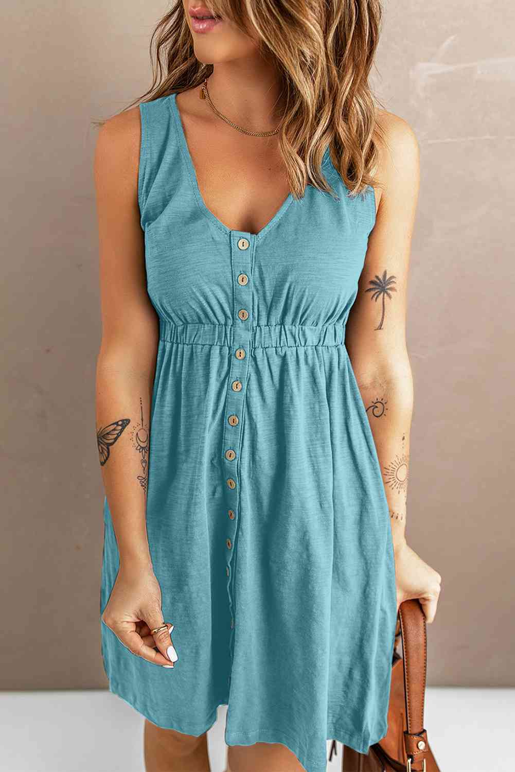 Sleeveless Button Down Magic Dress - Global Village Kailua Boutique