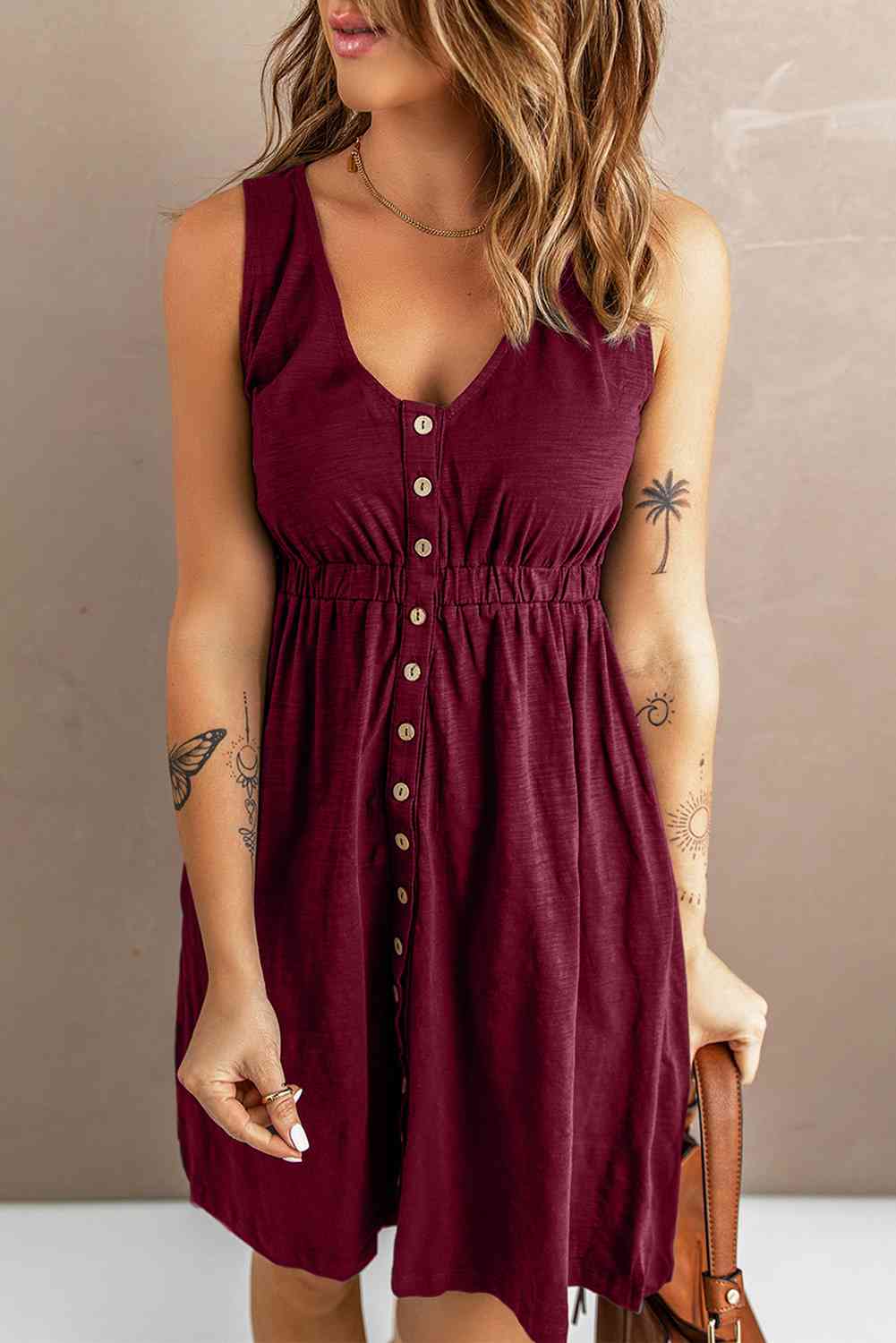 Sleeveless Button Down Magic Dress - Global Village Kailua Boutique
