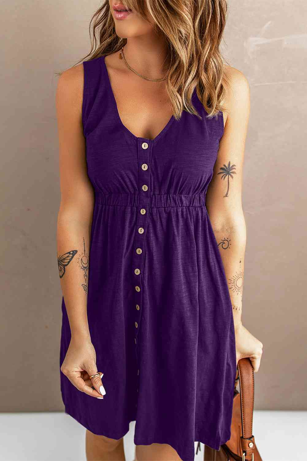 Sleeveless Button Down Magic Dress - Global Village Kailua Boutique
