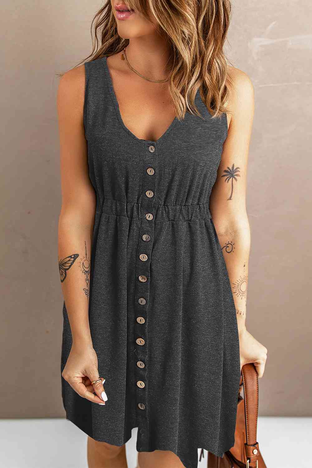 Sleeveless Button Down Magic Dress - Global Village Kailua Boutique