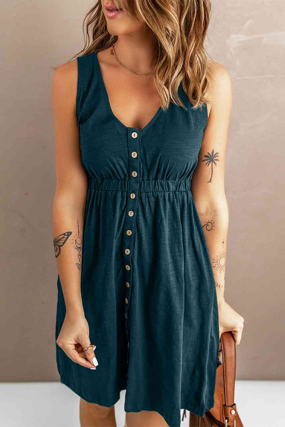 Sleeveless Button Down Magic Dress - Global Village Kailua Boutique