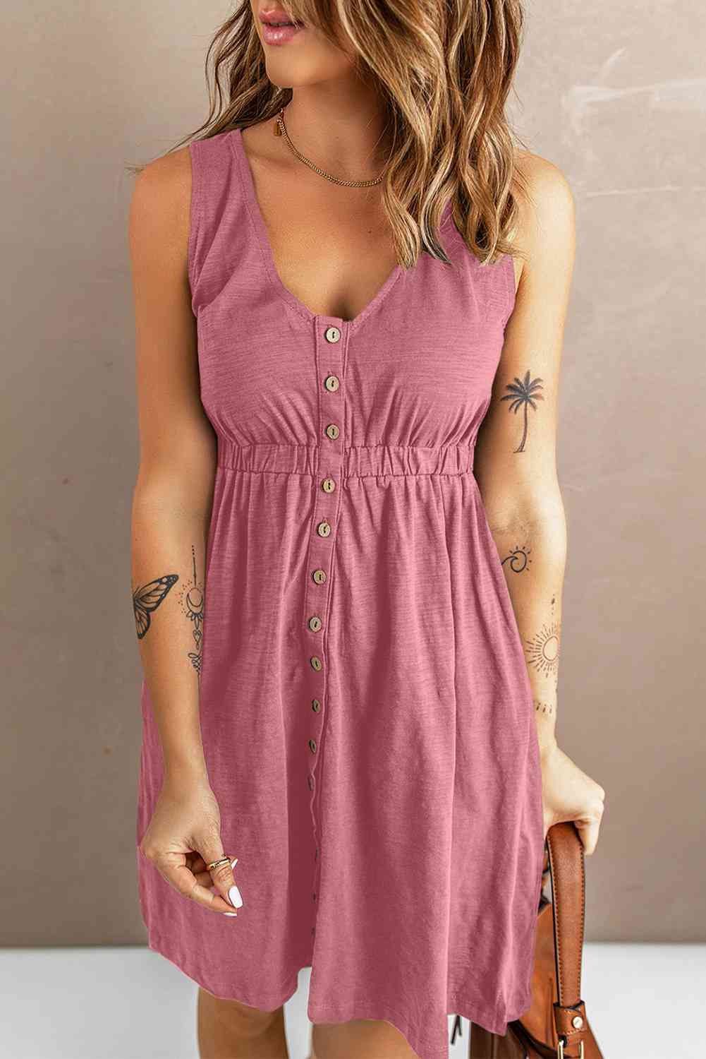 Sleeveless Button Down Magic Dress - Global Village Kailua Boutique