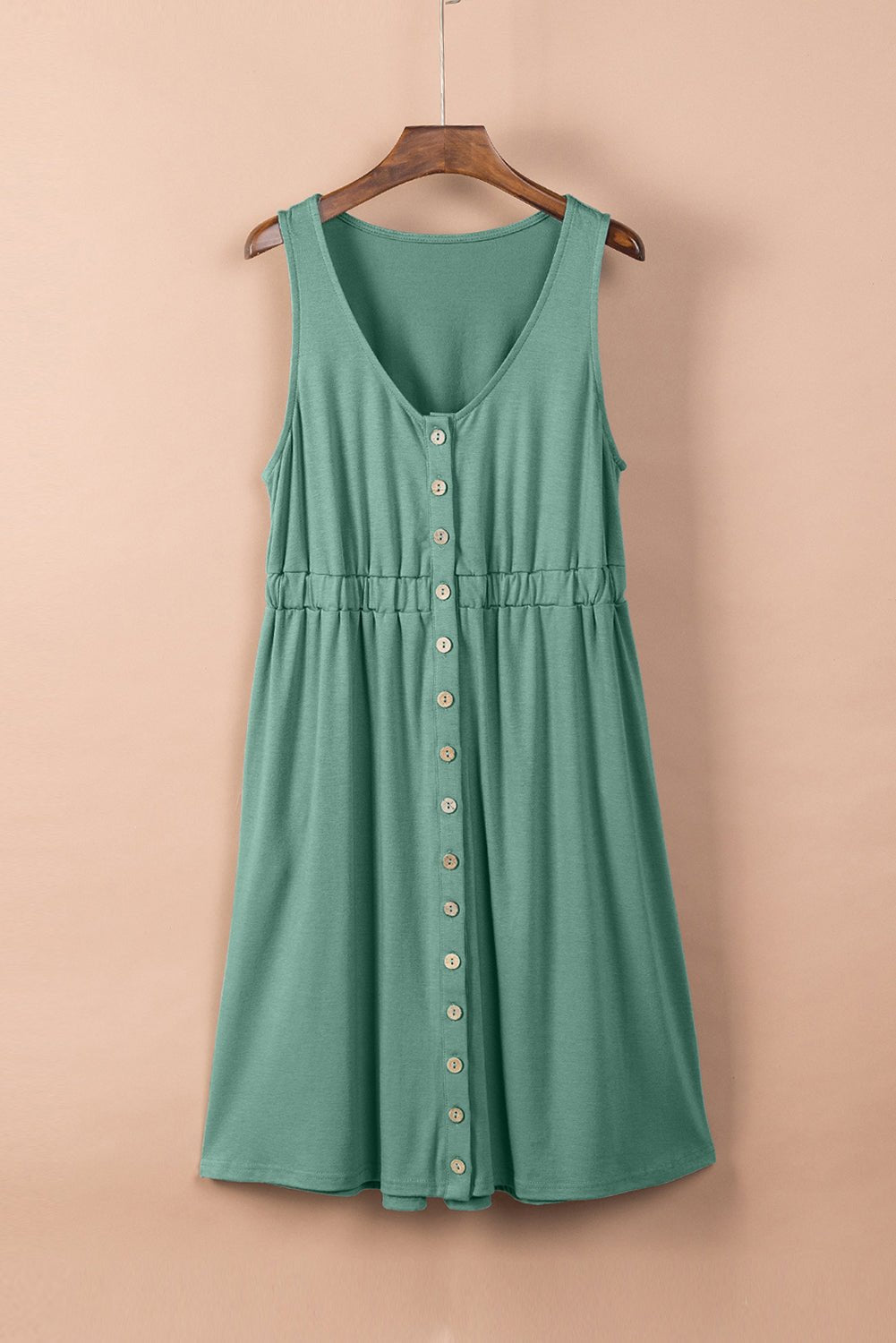 Sleeveless Button Down Mini Dress - Global Village Kailua Boutique