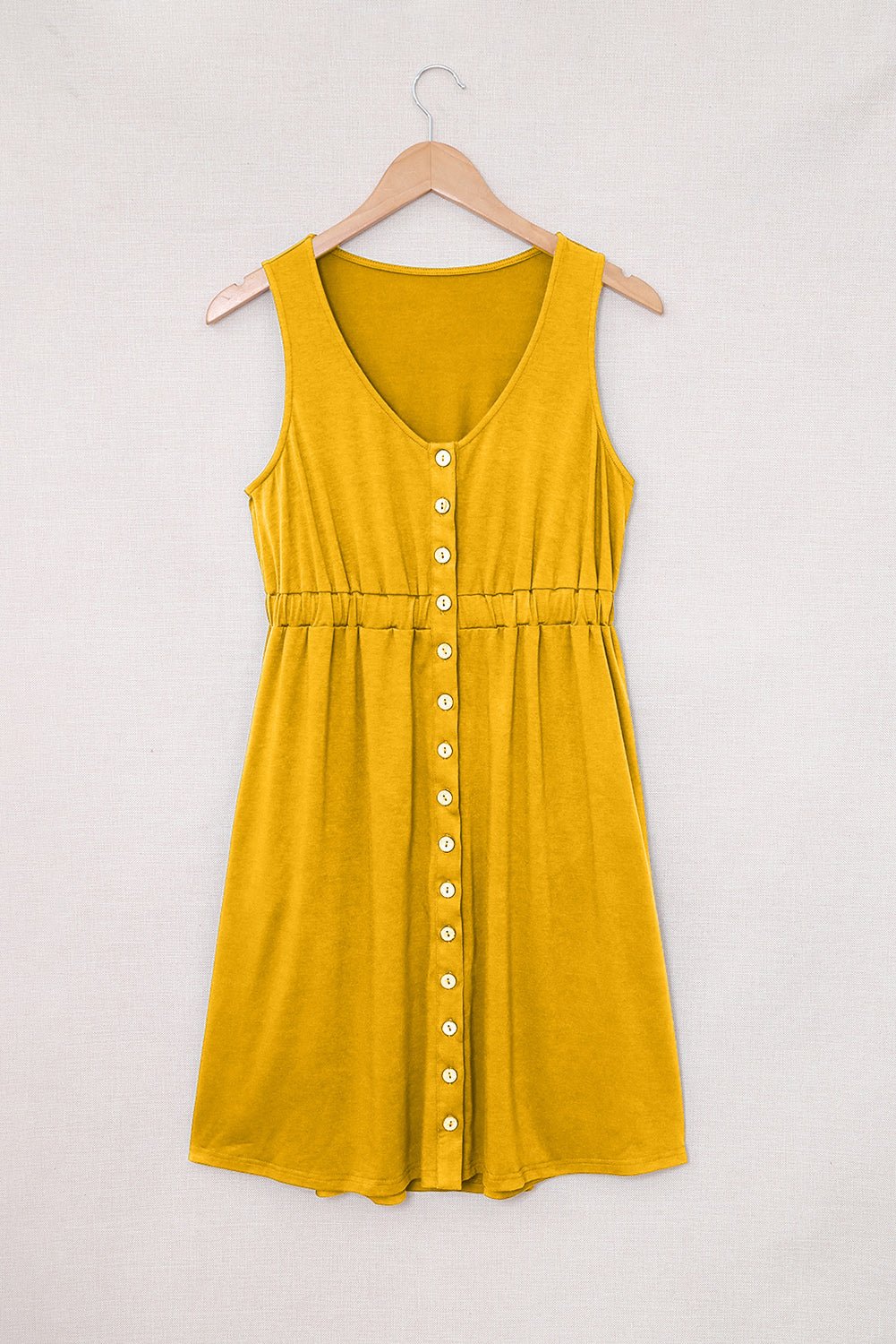 Sleeveless Button Down Mini Dress - Global Village Kailua Boutique