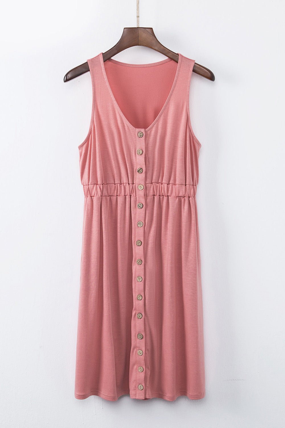 Sleeveless Button Down Mini Dress - Global Village Kailua Boutique