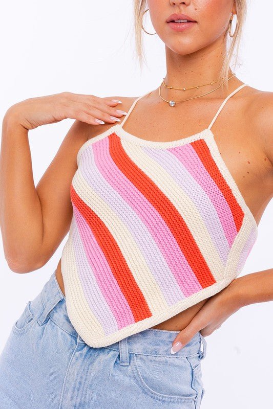 SLEEVELESS KINT CROPPED TOP - Global Village Kailua Boutique