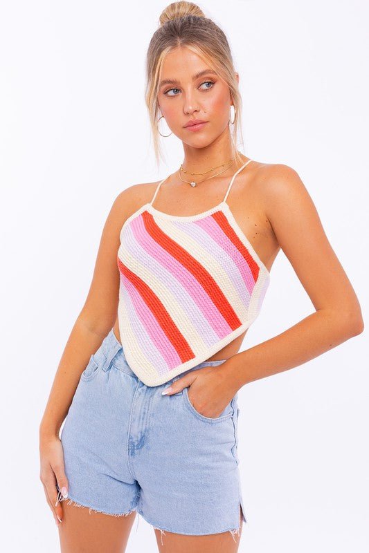 SLEEVELESS KINT CROPPED TOP - Global Village Kailua Boutique