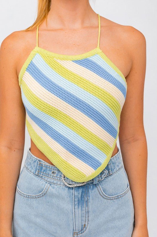 SLEEVELESS KINT CROPPED TOP - Global Village Kailua Boutique
