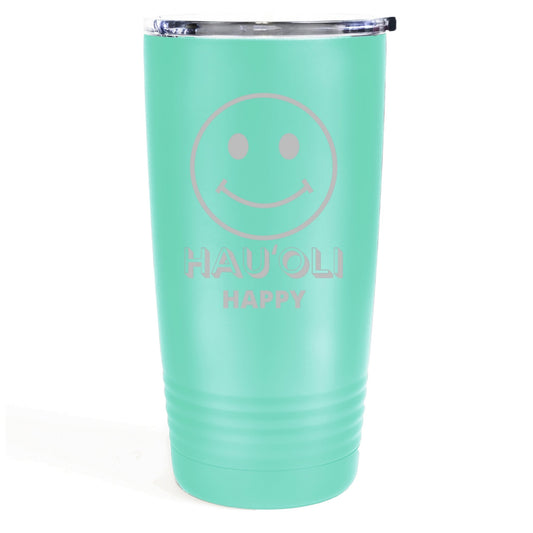 Smiley Face 20oz Etched Tumbler Global Village Kailua Boutique