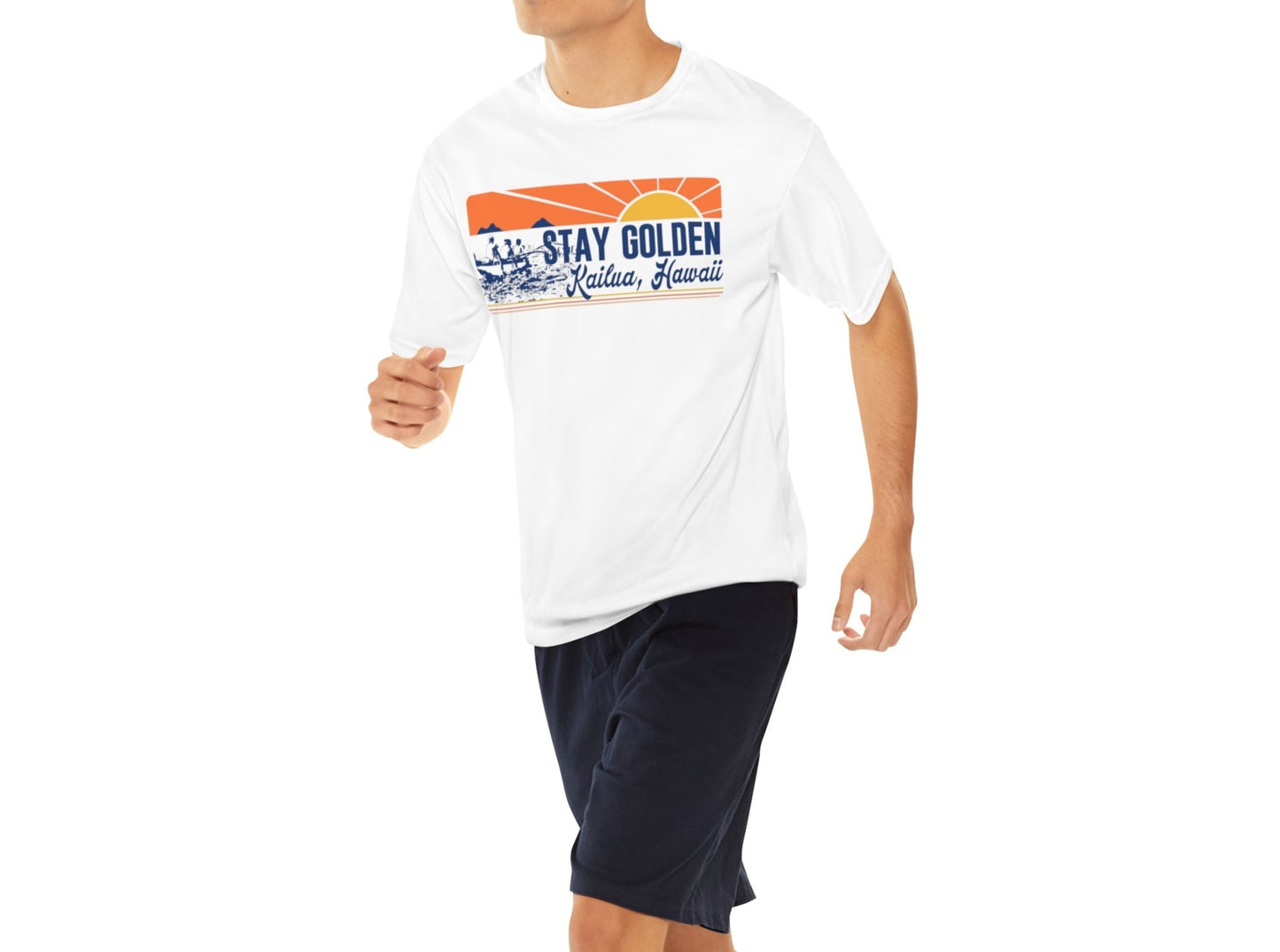 Stay Golden Performance T-Shirt - Global Village Kailua Boutique