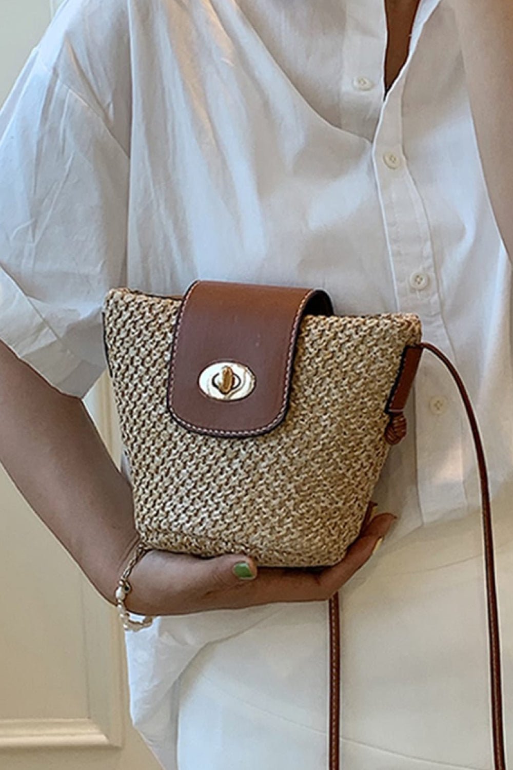 Straw Bucket Bag - Global Village Kailua Boutique