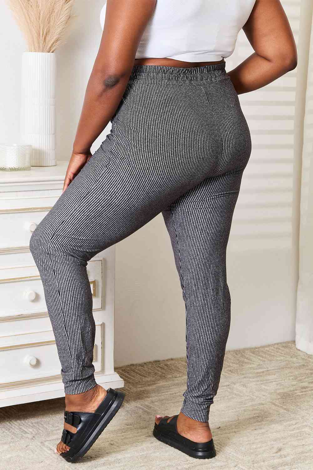 Striped Slim Fit Joggers - Global Village Kailua Boutique