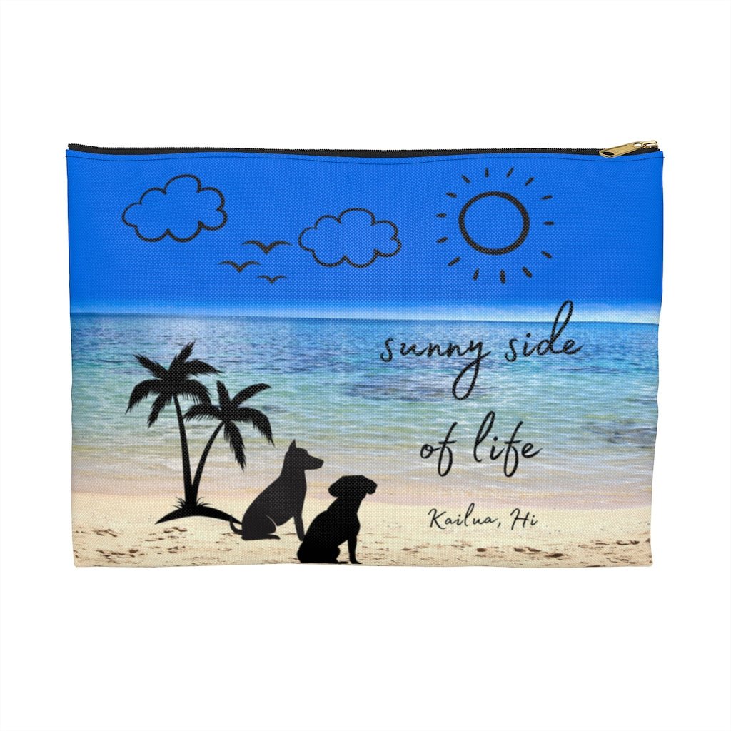 Sunny Side of Life Dog Zip Pouch Global Village Kailua Boutique