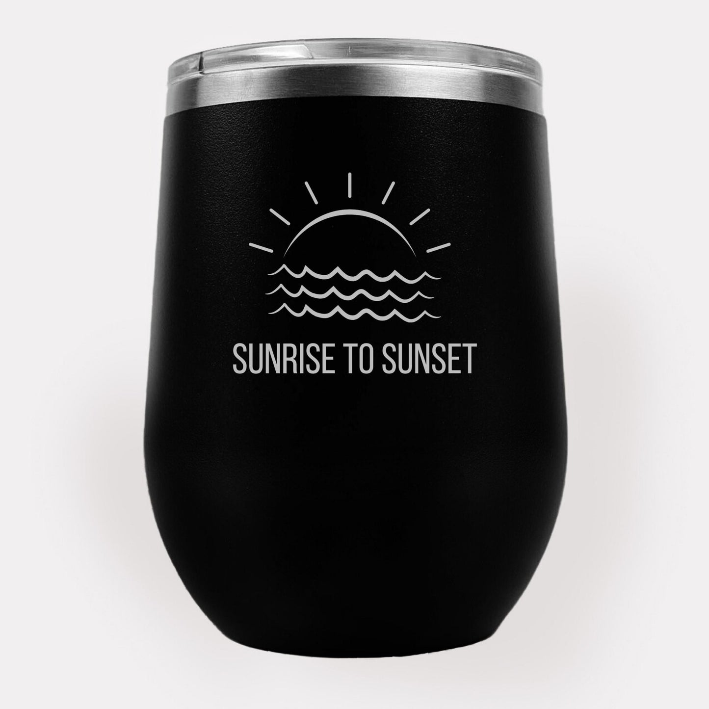 Sunrise to Sunset 12oz Etched Tumbler Global Village Kailua Boutique