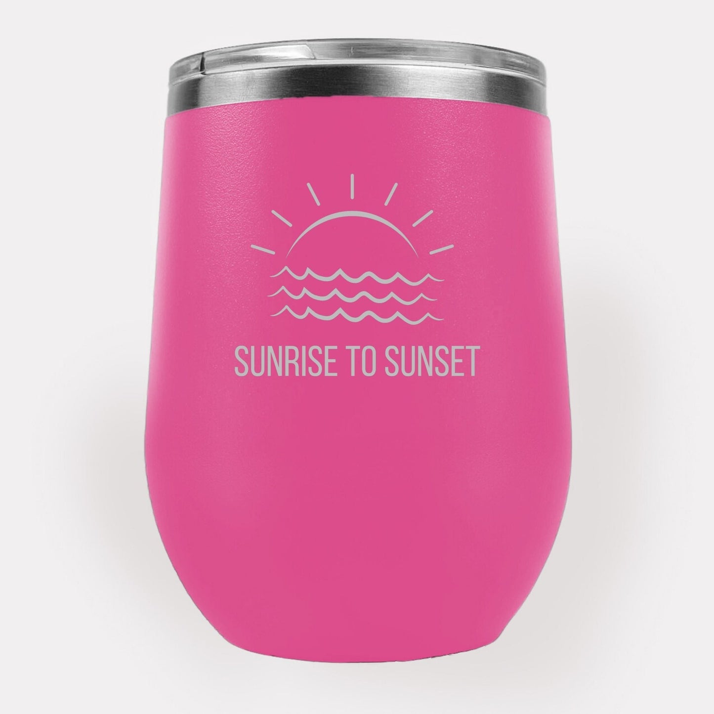 Sunrise to Sunset 12oz Etched Tumbler Global Village Kailua Boutique