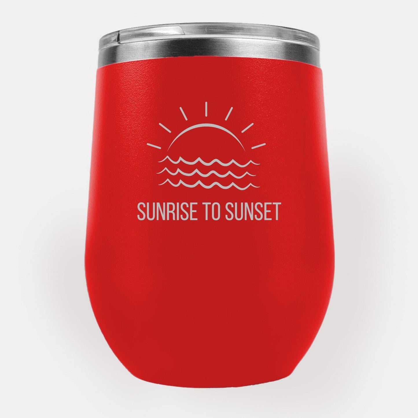 Sunrise to Sunset 12oz Etched Tumbler Global Village Kailua Boutique