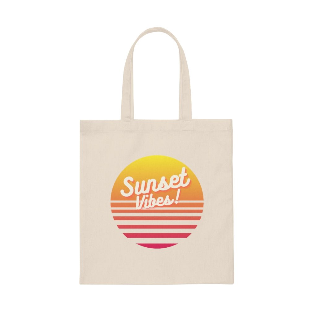 Sunset Vibes Canvas Tote Bag Global Village Kailua Boutique