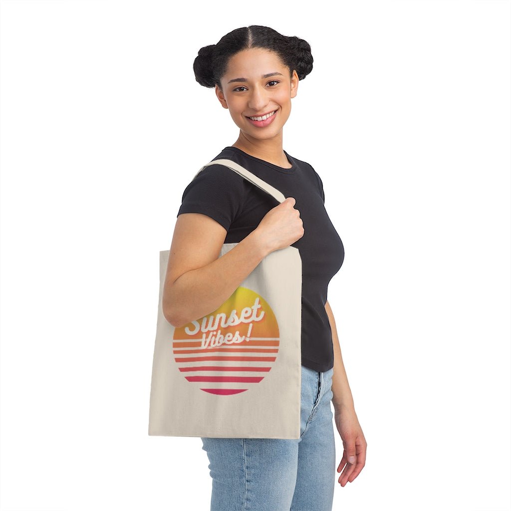Sunset Vibes Canvas Tote Bag Global Village Kailua Boutique