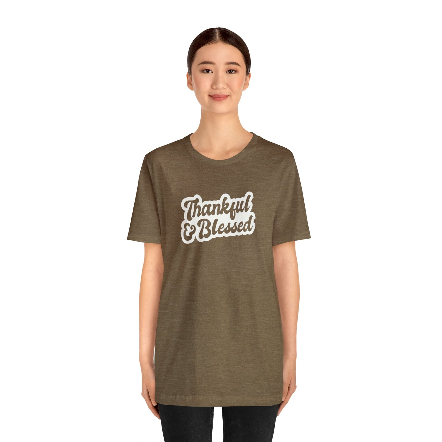 Thankful and Blessed Unisex Jersey Short Sleeve Tee - Global Village Kailua Boutique